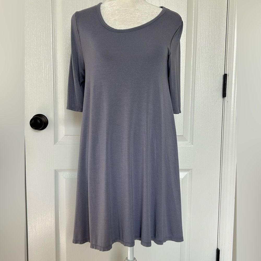 We The Free Women’s Slate Gray Purple Tunic Top Open Back Size Small